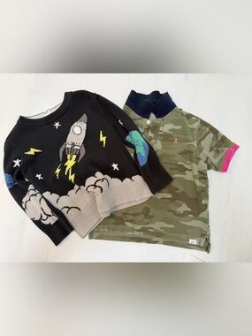 Gap space extreme cool kid and camuflage gap polo size 4T abd 5t